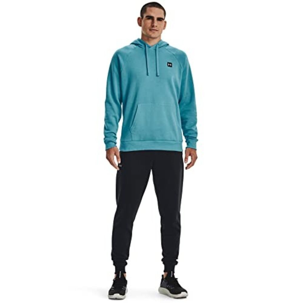 Under Armour Men's Rival Fleece Pullover Hoodie Sz. M Bright Blue - Picture 9 of 12